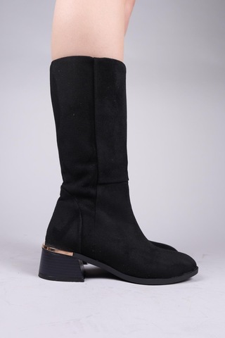 Faye Süet Yarım Çizme Siyah-8442 Siyah