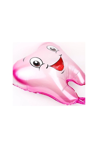 1 Adet Kız Pembe Diş Şeklinde Folyo Balon Ilk Diş Buğdayı Balonu 1 Adet Kız Pembe Diş Şeklinde Folyo Balon Ilk Diş Buğdayı Balonu