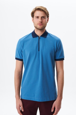 AR-MA Arma Erkek Regular Fit Basic % 100 Pamuk Pike Fermuarlı Polo Yaka Tişört Y29374354302 Mavi