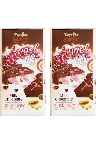 Beyoğlu Angel Hair Pişmaniye Ve Antep Fıstık Dolgulu Sütlü Çikolata 170 Gr. X 2 Adet