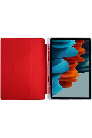 Apple Uyumlu iPad Pro 12.9 Inç 5. Ve 6. Nesil 2021 / 2022 M2 Çip Kalem Bölmeli Standlı Silikon Kılıf Kılıf