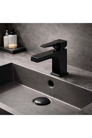 Newarc Aqua Lavabo Bataryası Siyah 941521B