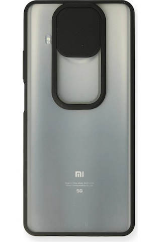 Cosmotex Newface Xiaomi Mi 10t Lite Kılıf Palm Buzlu Kamera Sürgülü Silikon - Siyah