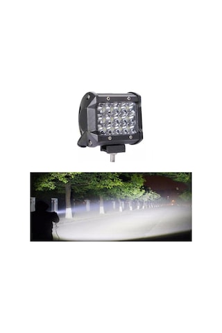 Şüscaroto Aksesuar Off Road Led Lamba Delici Beyaz Kare Sis Farı Projektör 45w 12 Led Metal Çalışma Lambası 1 Ad