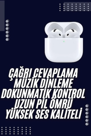 Bluetooth Kulaklık Beyaz Çhassasiyet Cevaplama Dokunmatik Kontrol Kablosuz Yeni Nesil 1
