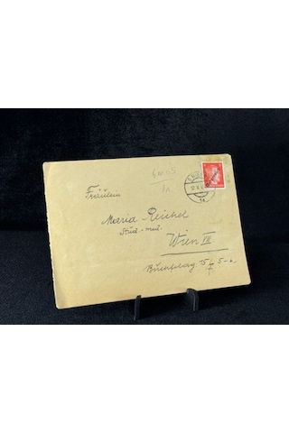 1945 Yılından Avusturya Vienna 8 Pfennig H Tler Pullu Österreich Sürsarjlı Pullu Zarf
