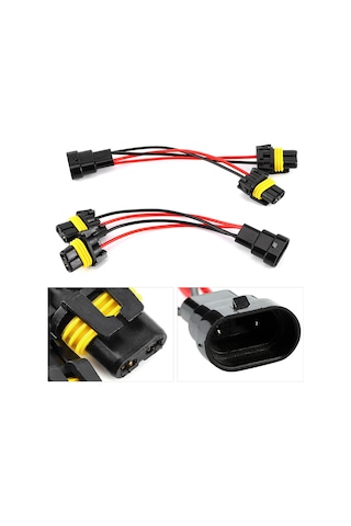 Lemestar 2 Adet 9005/9006 Araç Farı Çevirici Kablosu, Iki Yollu Bölücü, Far Modifikasyonu İçin, Plug & Play, Kaliteli Bakır Tel