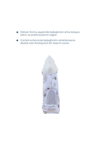 Babyjem Bebek Diş Kaşıyıcı Eldiveni Kirpi Ekru
