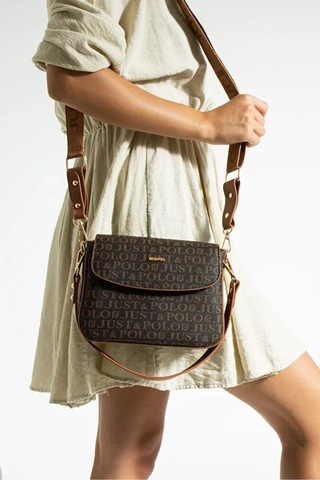 Just Polo Kadın Su Geçirmez Ayarlanabilir Askılı Lüks El & Omuz Çantası Shoulder Bag Ebat: 25 X 15 Cm Kahverengi - Taba 16968256