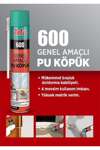 Akfix 600 Genel Amaçlı Köpük 600Gr