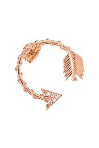 Masaliko Ok Gümüş Küpe Sb1364, 925 Ayar Gümüş Küpe, Altın Kaplama, Minimal Şık Küpe, Trend Gümüş Küpe - Çift / Rosegold Gümüş