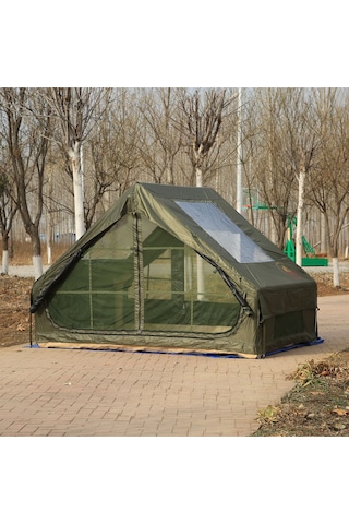 6 Metrekare Otomatik Şişme Çadır 4 Mevsim 300 200 210cm Haki