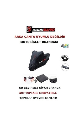 Ayrex Bodygard Falcon Freedom 277 Uyumlu Motosiklet Brandası Örtü-siyah Genel
