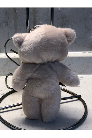 Sevimli Ayıcık Peluş Oyuncak Anahtarlık Uyku Arkadaşı Hediyelik 12 Cm Ekru