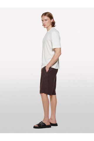 Keten Karışımlı Bisiklet Yaka Regular Fit T-shirt Erkek Krem T-shirt - 325p3d8fs104l Ekru