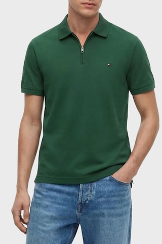 Tommy Hilfiger Pamuk Karışımlı Regular Fit Yarım Fermuarlı Polo Yaka T Shirt Erkek Polo Yaka T Shirt Mw0mw43282 L2n Yeşil