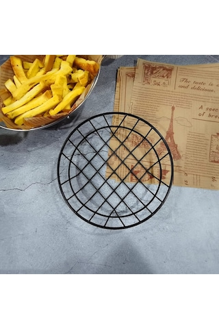 Sones Dövme Demir Meyve Taşınabilir Depolama Sepeti Ekmek Patates Kızartması Kızarmış Atıştırmalıklar Taşınabilir Sepet Küçük Yuvarlak Tel Diğer