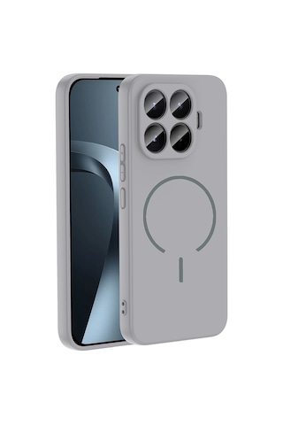 Maks Technology Mi 17t Pro Kılıf M-safe Şarj Özellikli Mkst Meta Kapak - Titanyum-gri