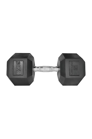 Rebuwo 30 KG 1 Adet Hex Dambıl Kauçuk Altıgen Dambıl Hex Dumbbell