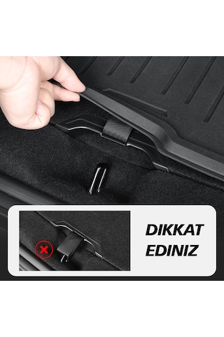 Tesla Model Y Juniper İçin Uyumlu Arka Bagaj Kaplama Plaka Kolu - 2 Parça