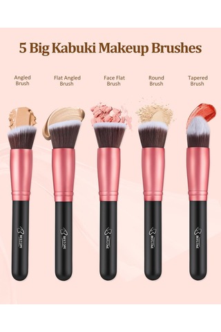 Makyaj Fırçaları Makyaj Fırça Seti - 16 Parça Bestope Pro Premium Sentetik Fondöten Kapatıcı Göz Farı Makyaj Fırçası, Eyeliner Fırçaları Rosegold