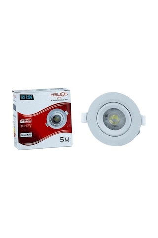 Helios Opto 5w Plastik Beyaz Kasa Yuvarlak Spot 3000k Günışığı Hs 1209 Gün Işığı