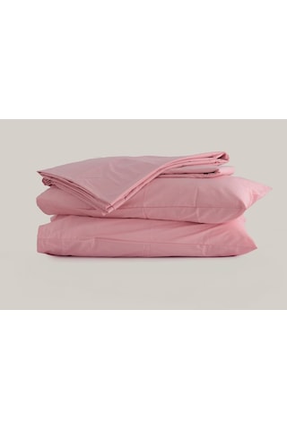 Sleeptown Celia Pamuk Luxury Yıkanabilir Mevsimlik Otel Nevresimi Tek Kişilik Nevresim 160x220 Pudra Açık Antrasit