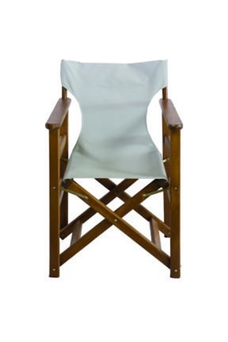 Bahçeme Yönetmen Katlanır Ahşap Bahçe Balkon Sandalyesi - Gri R Gri