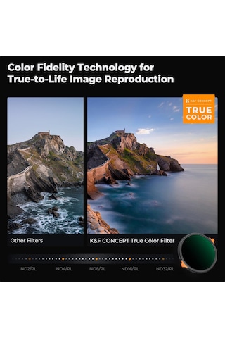 K&f Concept 55mm True Color Nano-x Serisi Cpl - Nd2-32 1-5 Stops