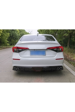 HONDA CIVIC 2022+ UYUMLU FE1 KASA 4 EGZOZ DİFÜZÖR PİANO BLACK