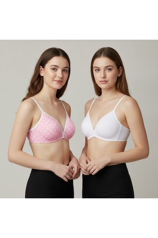 Bonbon Kadın Balensiz Dolgusuz 2'li Paket İlk Sütyenim Bb2801 Çok Renkli