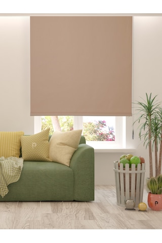 Br Perle Home Sahra Rengi Düz Mekanize Stor Perde Yüksek Kalite Metropol Serisi Sahra