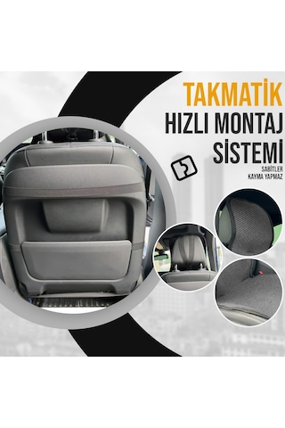 Oto Koltuk Koruyucu Kılıf Füme Universal 2+1 Parça Ön Arka A+ Kalite