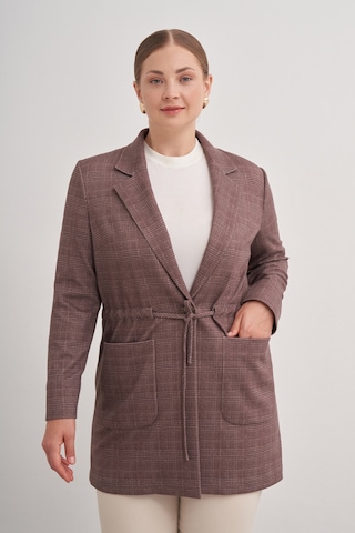 Aker 24aw22617112 Büyük Beden Hırka 24aw22617112 007 Kahverengi Kahverengi