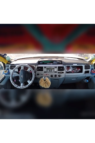 Ford Transit Jumbo 2006/2013 Full Set, Gümüş Gri Konsol Maun Kaplama (Gümüş Gri)