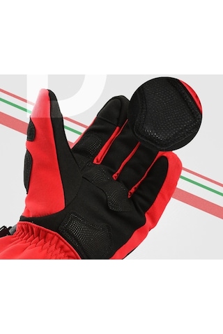 Ambition Su Geçirmez Kış Motosiklet Eldiveni Kırmızı