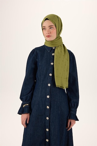 Silk Home Pamuk Polyester Liva Şal Açık Yeşil Dokulu Nefes Alan Doğal Yapılı 90x200 Çok Renkli