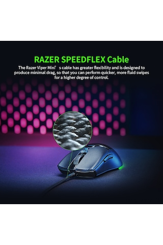 Geeksen Razer Viper Mini: 8500 Dpı Optik Sensör, Rgb Aydınlatma, Hızlı Tepki Süresi İle Oyun Performansı Viper