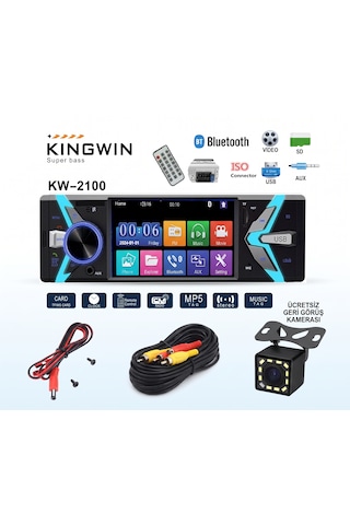 4.1 İnç Dokunmatik Ekranlı Oto Teyp - Mp5 Çalar - Bluetooth / Usb / Sd / Aux / Geri Görüş Kamerası Hediyeli