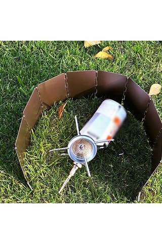 Yunboo Kamp Isıtkıcı Rüzgar Engelleyici, Alüminyum Allüvyum, 10 Parça, Kırılabilir, Antik Bronz, Yd-8 Küçük Boy Çok Renkli