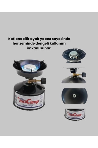 Portatif Kamp Ocağı Seti Denge Ayaklı Ve Tüplü - 12 Cm Outdoor Ocak Bx-315995
