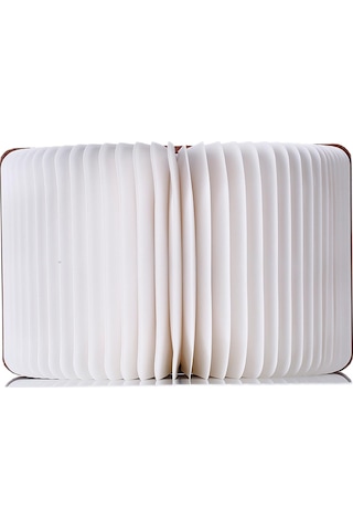 Symbee Ahşap Çift Katlı Kitap Şeklinde Led Gece Lambası - 3 Işık Modu, Şarj Edilebilir, Yatak Odası/ofis Dekoru, 12x9x2.5cm, Akçaağaç Beyazı Beyaz