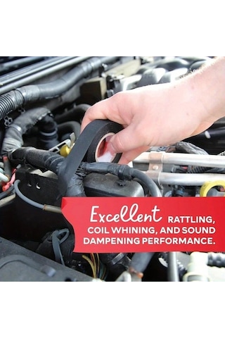 Honeybeeshop 10 Rulo 5.08 Cm 19mm X 10m Siyah Kimyasal Fiber Kordon Bantı Yüksek Sıcaklık Dayanıklı Otomotiv Elektrik Sarma Koruma İzolasyon