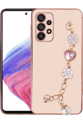 Galaxy Uyumlu A53 5g Kılıf El Tutamaçlı Kamera Korumalı Zore Taka Silikon Kapak Pembe