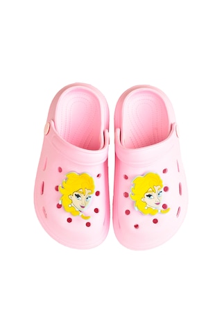 Frozen Elsa Kız Çocuk Pembe Kaymaz Taban Terlik Sandalet 001