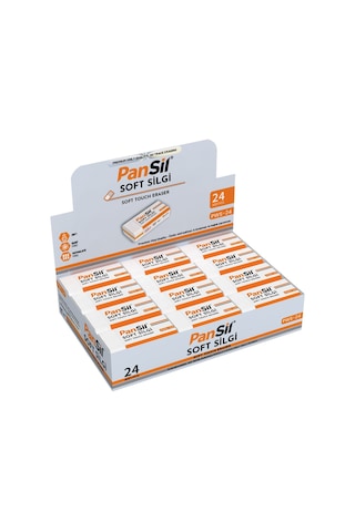 Pansil Beyaz Soft Silgi-24 Adet Çok Renkli