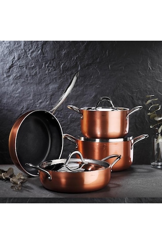 Brioni Copperfield 7prç Tencere Set İndüksiyon