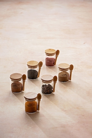 Emsan Lia Borosilikat 6'lı Baharat Seti Şeffaf