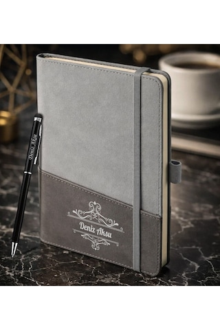 Bk Gift Kişiye Özel Gri Termo Deri Defter Ve Touchpen Kalem Seti -2, Kurumsal Ve Özel Hediye, Yeni İş Hediyesi Kobitmeyencom36037 Bk Gift