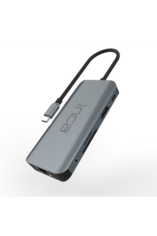 Inca Itpc-10tx Type-c Hub + Hdmı 4k 60hz+ethernet Rj45 1000mbps+2